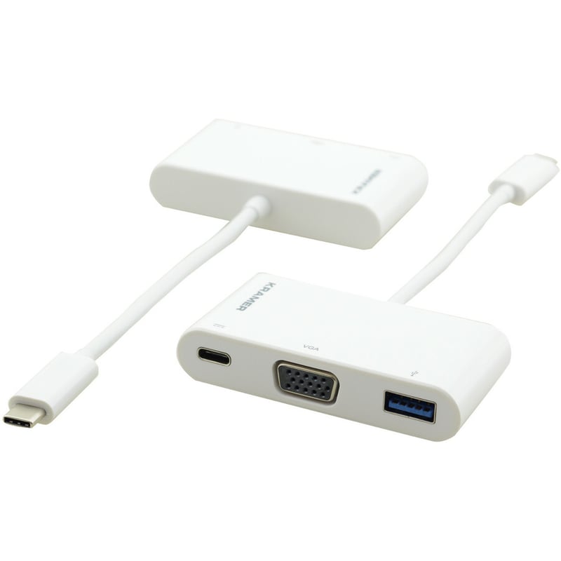 Kramer USB 3.1 Type-C to VGA & USB 3.0 & PD Adapter Cable - Thumbnail 4