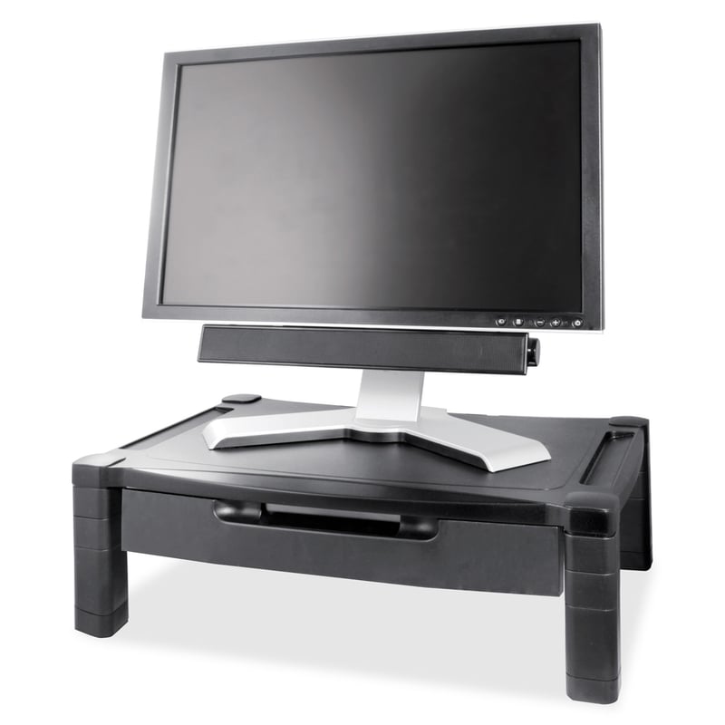 Kantek Extra Wide Adjustable Monitor Laptop Stand with Drawer - Thumbnail 2