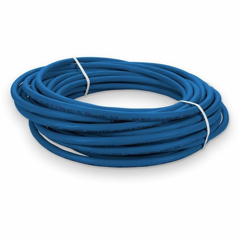 AddOn 15ft Blue CAT 6A Plenum-Rated Ethernet Cable Snagless Bubble Boot RJ-45 M/M - Thumbnail 5