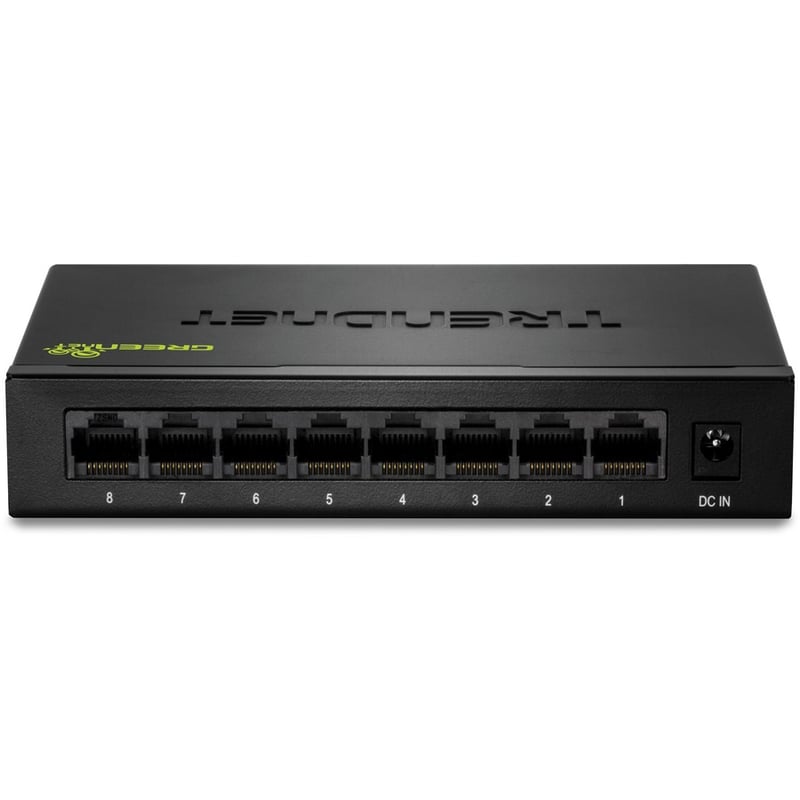 TRENDnet 8-Port Gigabit GREENnet Switch, Ethernet Network Switch, 8 x 10-100-1000 Mbps Gigabit Ethernet Ports, 16 Gbps Switching Capacity, Metal, Lifetime Protection, Black, TEG-S82G - Thumbnail 5