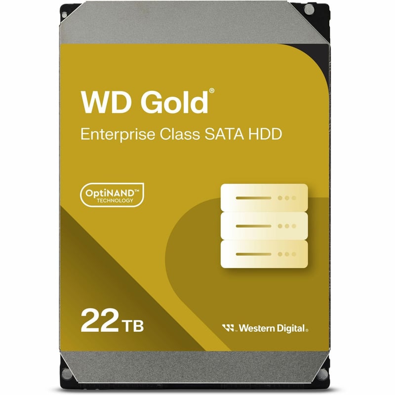 WD Gold WD221KRYZ 22 TB Hard Drive - 3.5" Internal - SATA (SATA/600) - Conventional Magnetic Recording (CMR) Method - Thumbnail 1