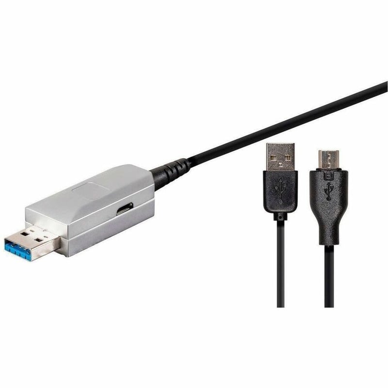 MONOPRICE SLIMRUN USB-A TO USB-A FEMALE 3.0 EXTENSION CABLE - FIBER OPTIC_ BLACK - Thumbnail 5