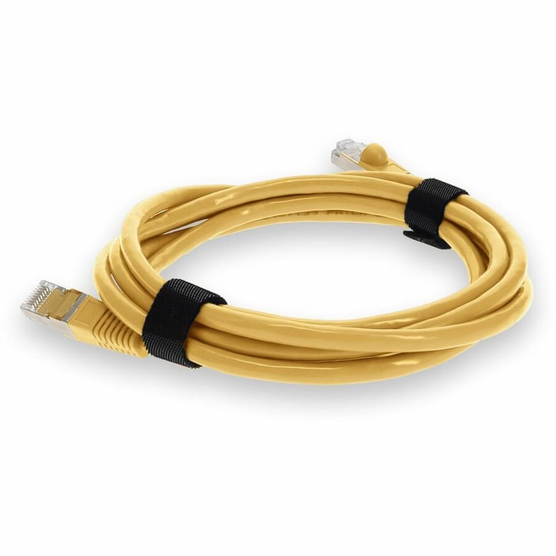 AddOn 6ft Yellow CAT 7 Shielded (S/FTP) PVC Ethernet Cable Snagless Bubble Boot RJ-45 M/M - Thumbnail 3