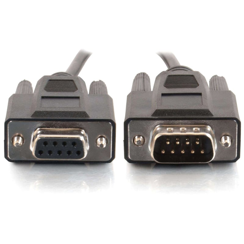 C2G 1ft DB9 M/F Extension Cable - Black - Thumbnail 3
