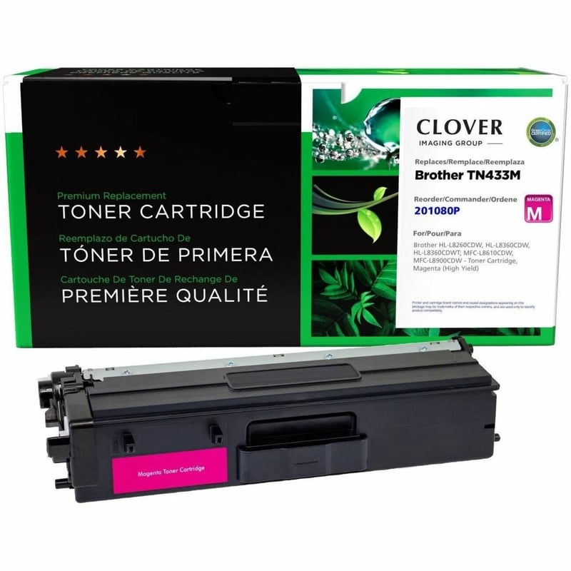 Clover Imaging Remanufactured High Yield Magenta Toner Cartridge for Brother TN433M - Thumbnail 1