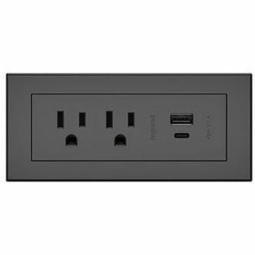 Wiremold radiant FPC USB A/C, 10FT, BK 2 TR OL, 2 USB Charging Ports - Thumbnail 2
