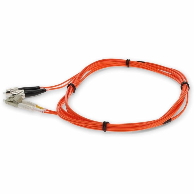 AddOn 3m LC to FC Orange OM1 Duplex OFNR (Riser-Rated) MMF Fiber Patch Cable - Thumbnail 2