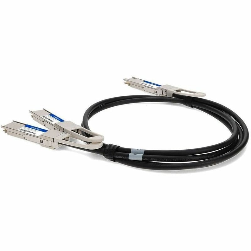 AddOn Cisco® QDD-2QSFP28-400-CU2-5M Compatible TAA Compliant 200GBase-CU QSFP-DD 200G to 2xQSFP28 100G NRZ Direct Attach Cable (Passive Twinax, 2.5m) - Thumbnail 3