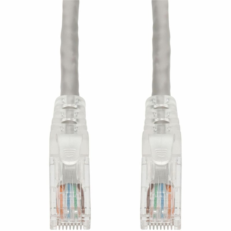 AddOn 35ft Gray CAT 6A PVC Ethernet Cable Snagless Easy Clear Boot TAA RJ-45 M/M - Thumbnail 1