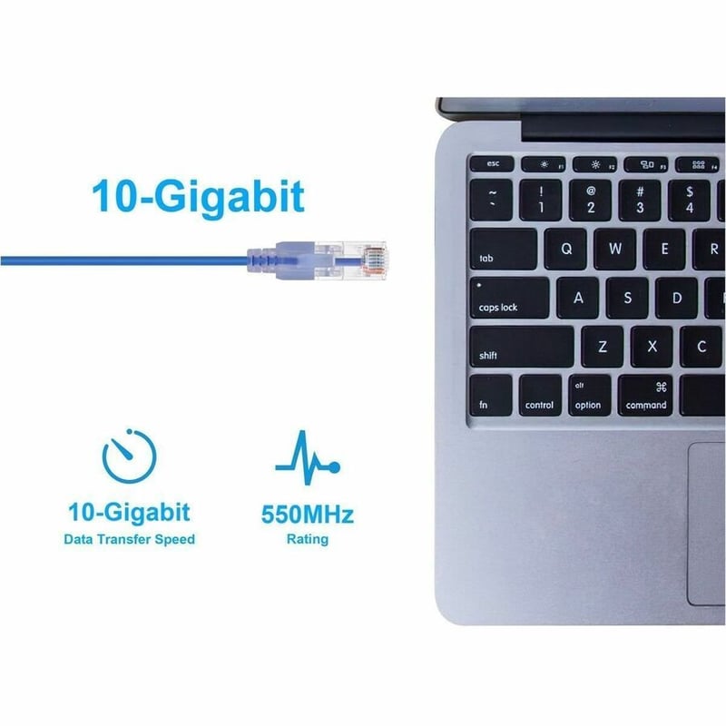 MONOPRICE SLIMRUN CAT6A ETHERNET PATCH CABLE - SNAGLESS RJ45_ STRANDED_ 550MHZ_ - Thumbnail 5