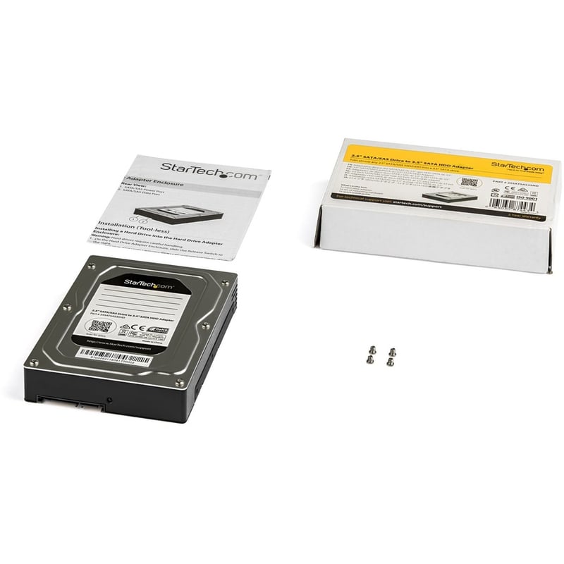 StarTech.com 2.5 to 3.5 Hard Drive Adapter - For SATA and SAS SSD / HDD - 2.5 to 3.5 Hard Drive Enclosure - 2.5 to 3.5 SSD Adapter - 2.5 to 3.5 HDD Adapter - Thumbnail 5