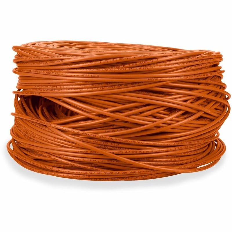 AddOn 1000ft Non-Terminated Orange CAT 6 Plenum-Rated Bulk Cable - Thumbnail 5