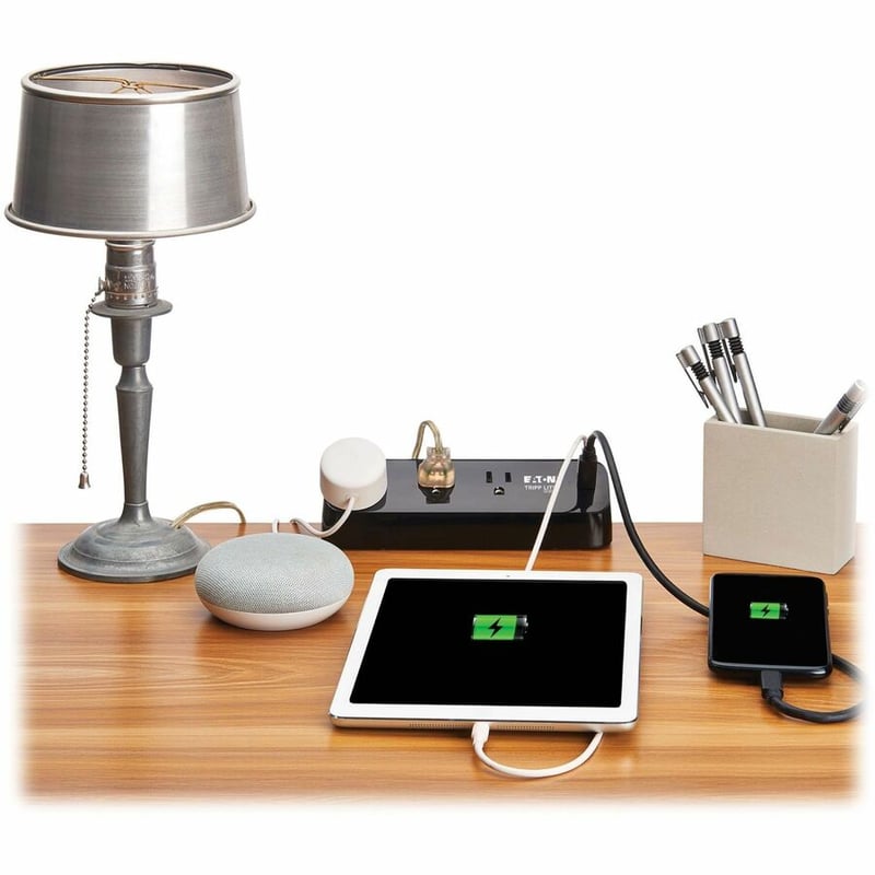 3OUTLET SURGE PROTECTOR 2 USB-C 5-15R 30W PD DESK CLAMP 10FT CORD - Thumbnail 4