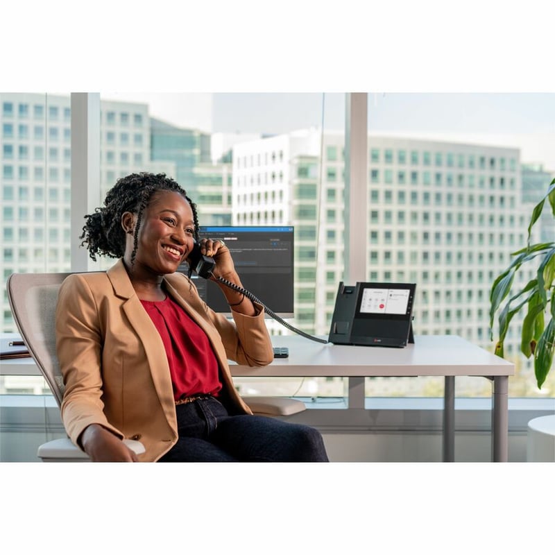 Poly CCX 600 IP Phone - Corded - Corded/Cordless - Wi-Fi, Bluetooth - Black - Thumbnail 4