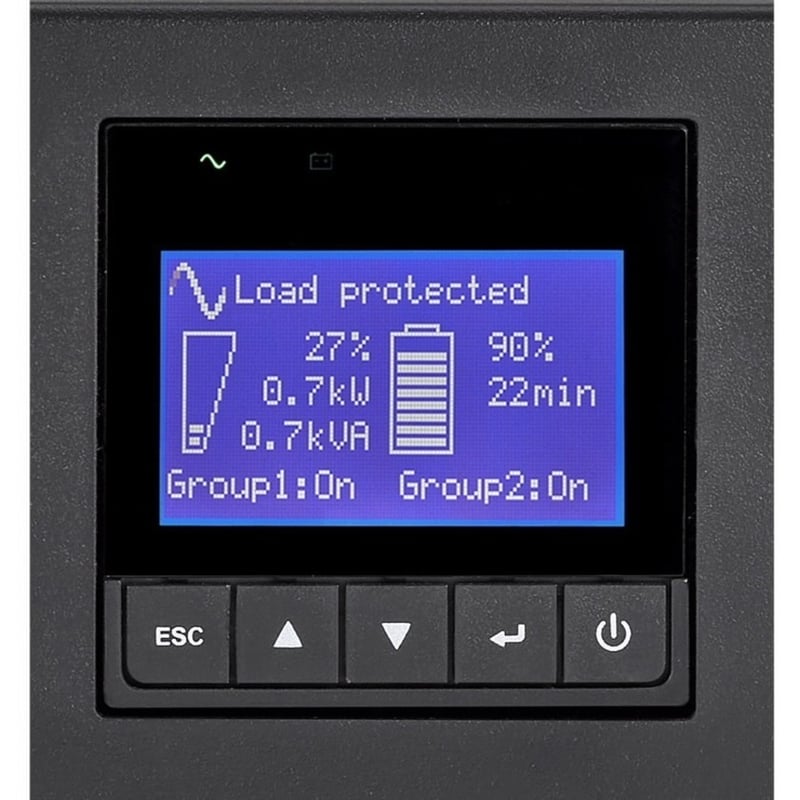 Eaton 9PX 2000VA 1800W 120V Online Double-Conversion UPS - 5-20P, 6x 5-20R, 1 L5-20R Outlets, Lithium-ion Battery, Cybersecure Network Card Option, 2U Rack/Tower - Thumbnail 5