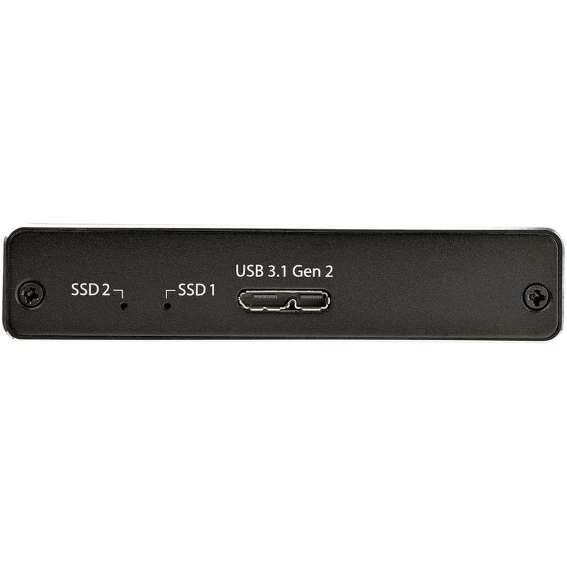 StarTech.com Dual M.2 Enclosure - RAID - M.2 SATA SSD Enclosure - USB 3.1 (10 Gbps) - USB-C & USB-A External Enclosure - Aluminum - Thumbnail 4