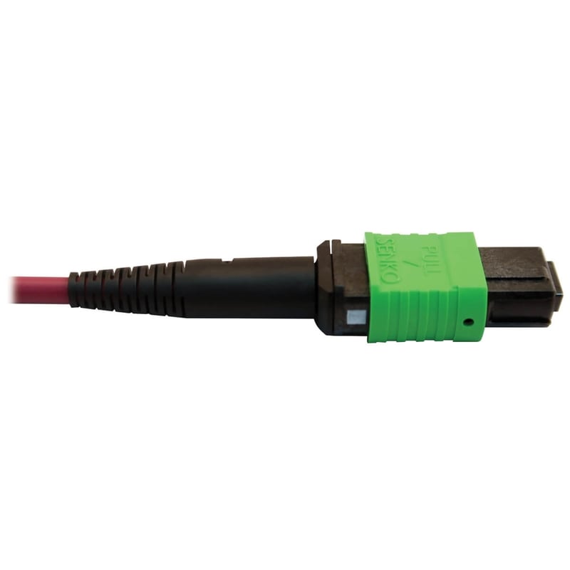 Tripp Lite by Eaton 400G Multimode 50/125 OM4 Plenum Fiber Optic Cable 16F MTP/MPO-APC to (x2) 12F MTP/MPO-UPC (F/F) Magenta 5 m - Thumbnail 4