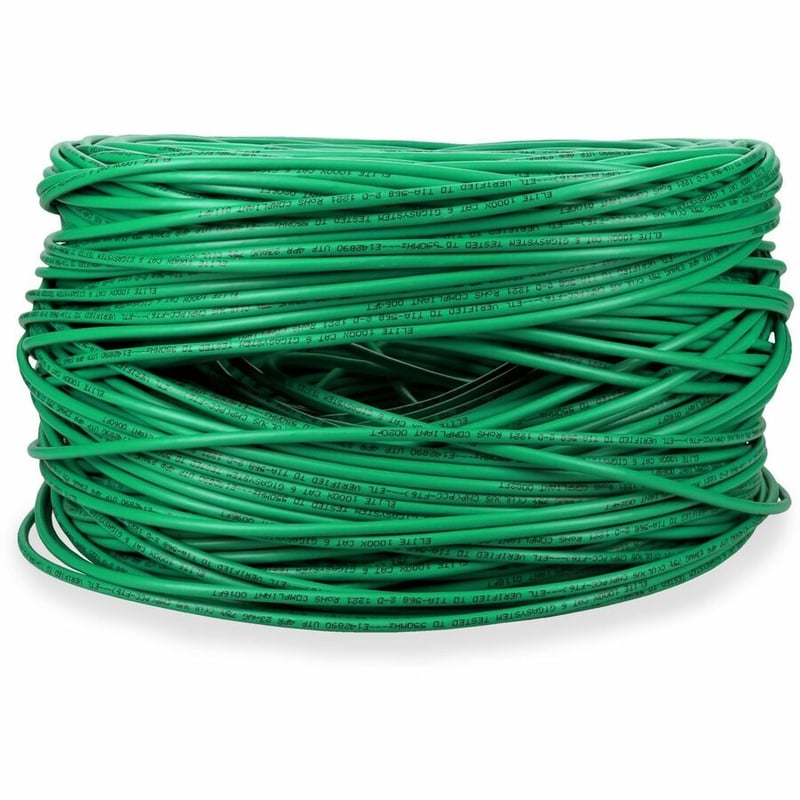 AddOn 1000ft Non-Terminated Green CAT 6 Plenum-Rated Bulk Cable - Thumbnail 4