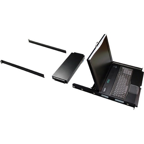 Black Box KVM Tray With Keyboard, Touchpad, And LCD Monitor - Thumbnail 1