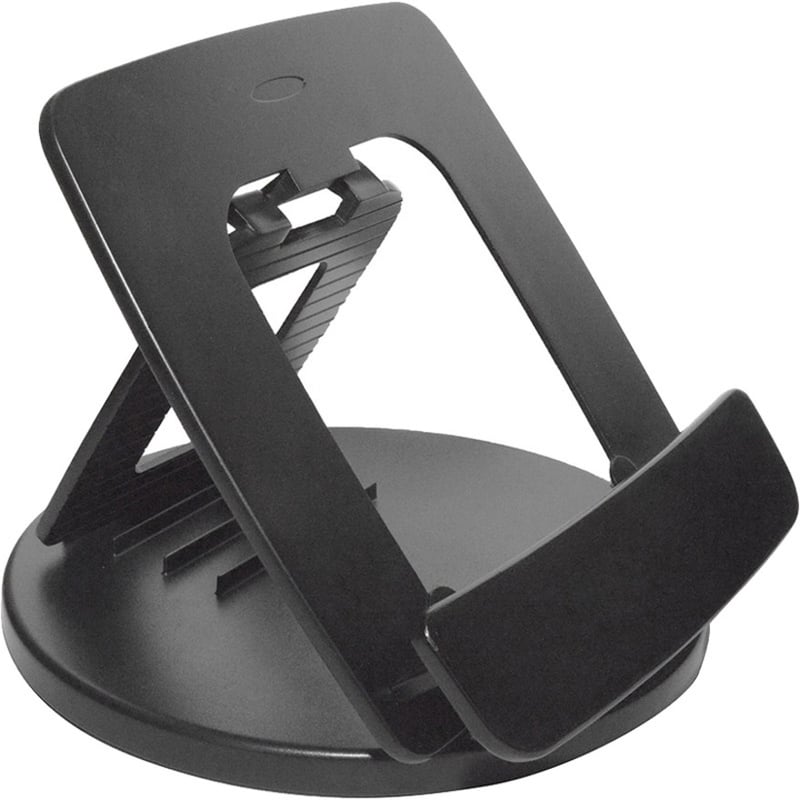 Kantek Rotating Foldable Desk Top Tablet Stand, Black - Thumbnail 3