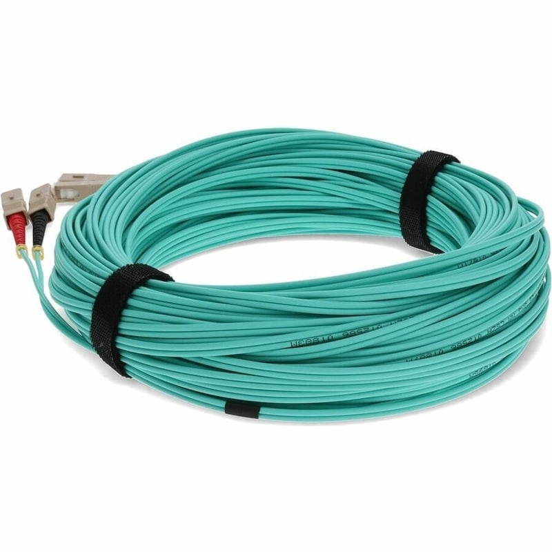 AddOn 20m SC to SC Aqua OM4 Duplex OFNR (Riser-Rated) TAA Fiber Patch Cable - Thumbnail 3