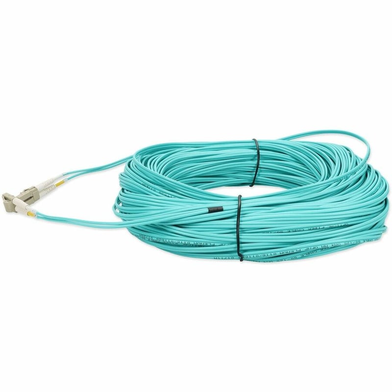 AddOn 74m LC to LC Aqua OM4 Duplex OFNP (Plenum-Rated) Fiber Patch Cable - Thumbnail 2