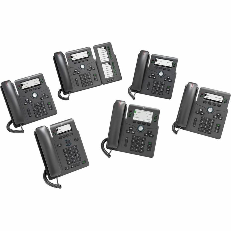 Cisco 6821 IP Phone - Corded - Corded - Wall Mountable - Thumbnail 2