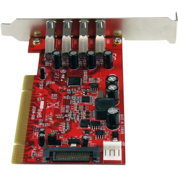StarTech.com 4 Port PCI SuperSpeed USB 3.0 Adapter Card with SATA/SP4 Power - 5Gbps - Thumbnail 3