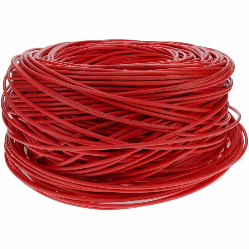 AddOn 1000ft Non-Terminated Red CAT 6 Shielded PVC Bulk Cable - Thumbnail 5