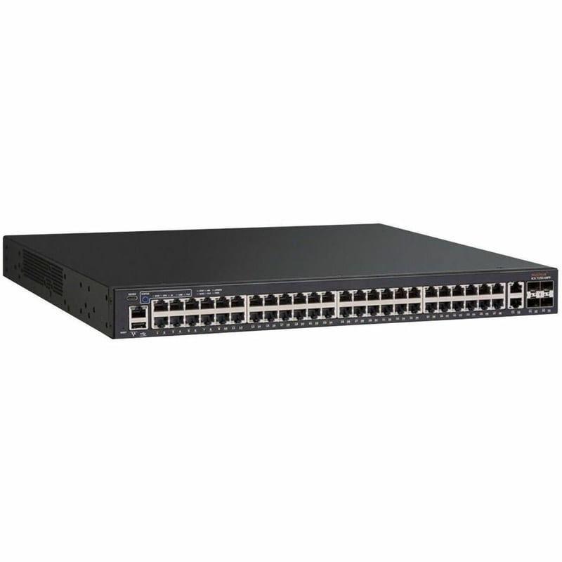 ICX 7150 SWITCH, 48X 10/100/1000 POE+ PORTS, 2X 1G RJ45 UPLINK-PORTS, 4X 10G SFP