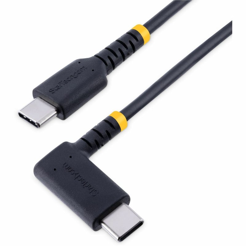 StarTech.com 3ft (1m) USB C Charging Cable Right Angle, 60W PD 3A, Heavy Duty Fast Charge USB-C Cable, Durable Rugged Aramid Fiber - Thumbnail 1