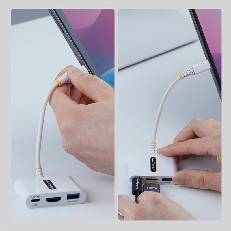 USB-C TO HDMI MULTIPORT HUB - 140W CHARGING 4K 60HZ USB 5GBPS - Thumbnail 5