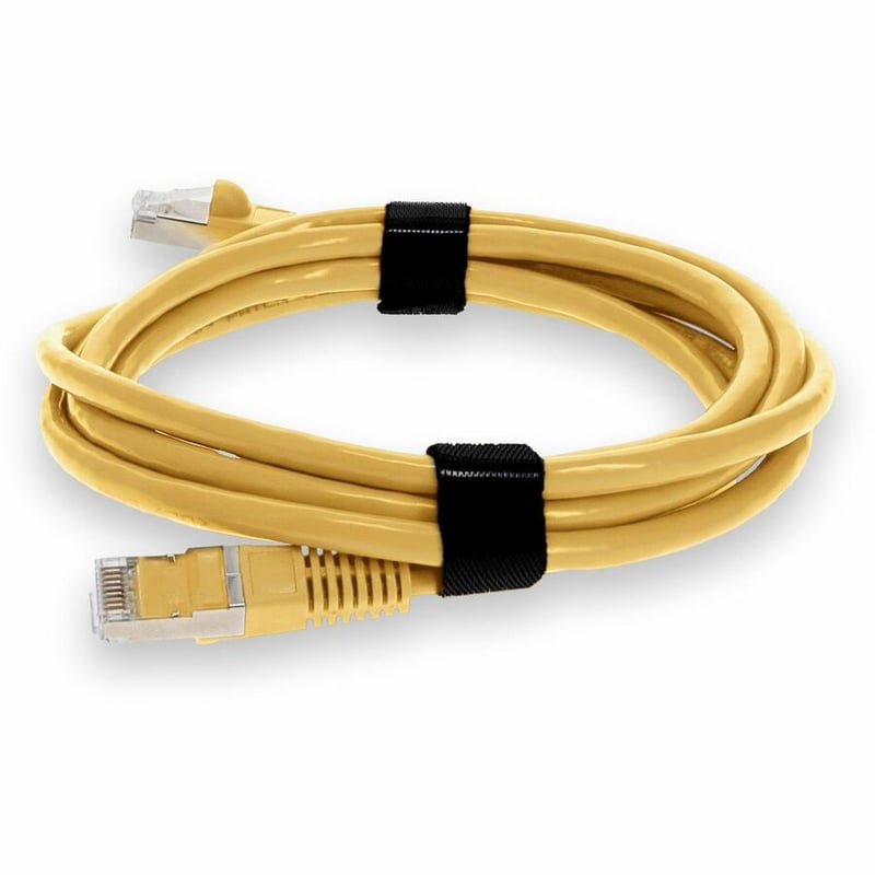 AddOn 3ft Yellow CAT 7 Shielded (S/FTP) PVC Ethernet Cable Snagless Bubble Boot RJ-45 M/M - Thumbnail 2
