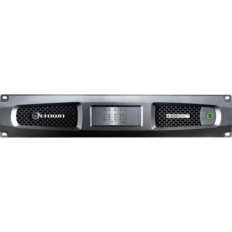 Crown DriveCore Install 4|600 Amplifier - 2400 W RMS - 4 Channel - Black - Thumbnail 1