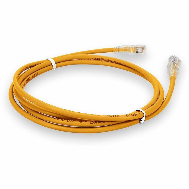 AddOn 10ft Yellow CAT 6 Plenum-Rated Ethernet Cable Snagless Bubble Boot RJ-45 M/M - Thumbnail 5