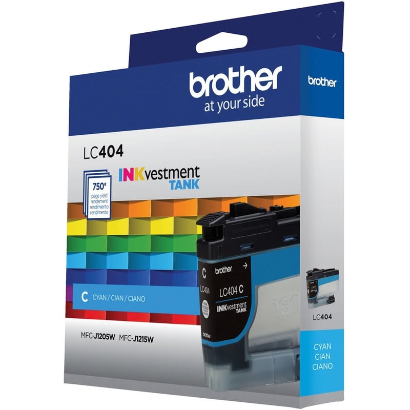 Brother INKvestment LC404C Original Standard Yield Inkjet Ink Cartridge - Single Pack - Cyan - 1 Each - Thumbnail 4