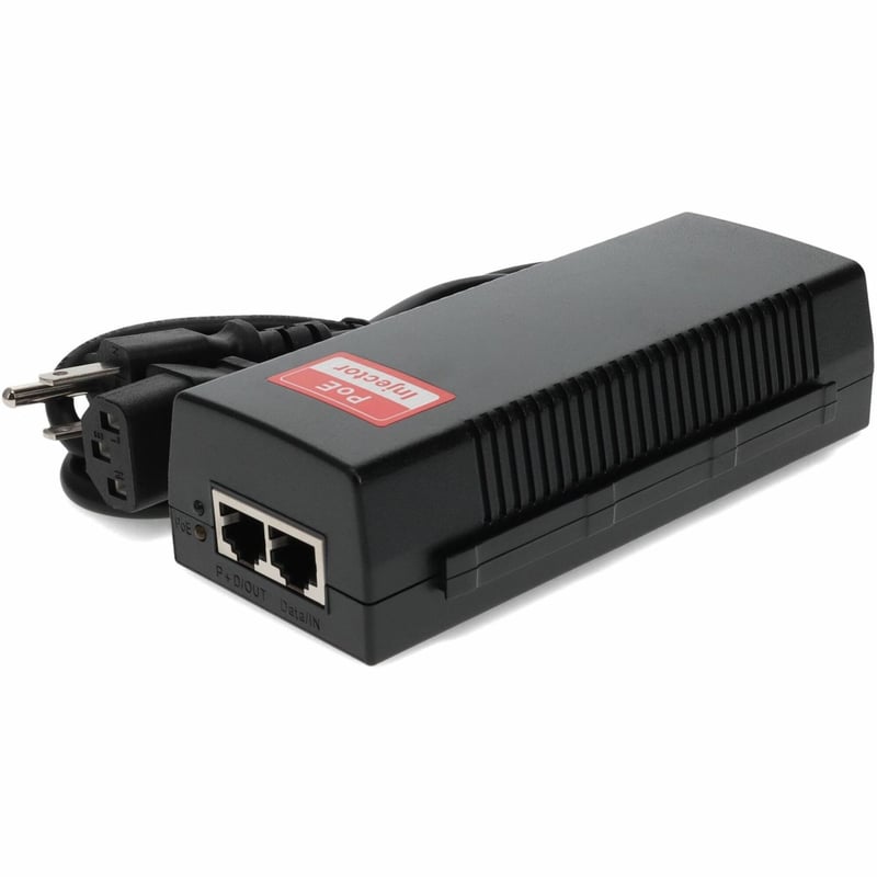 AddOn 30W 10/100M POE Injector with plastic shell (10/100Base-T, 30W,4/5(+),7/8(-)) - Thumbnail 1