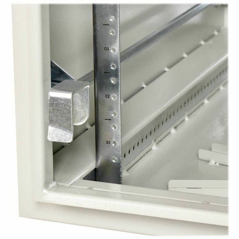 Tripp Lite by Eaton SmartRack Industrial Enclosure with Lock - NEMA 3R, Wall Mount, Metal Construction, Hinged Back, Internal Fans, 28 in. Depth, 12U, Gray - Thumbnail 4