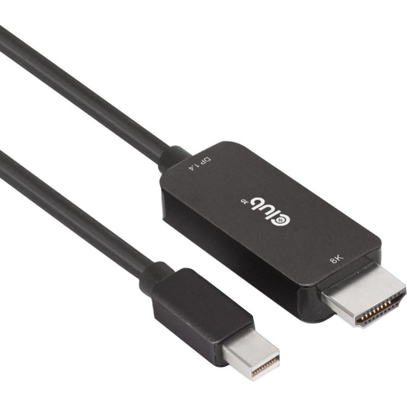 Club 3D MiniDisplayPort 1.4 to HDMI 4K120Hz or 8K60Hz HDR10+ Cable M/M 1.8m / 6ft - Thumbnail 3