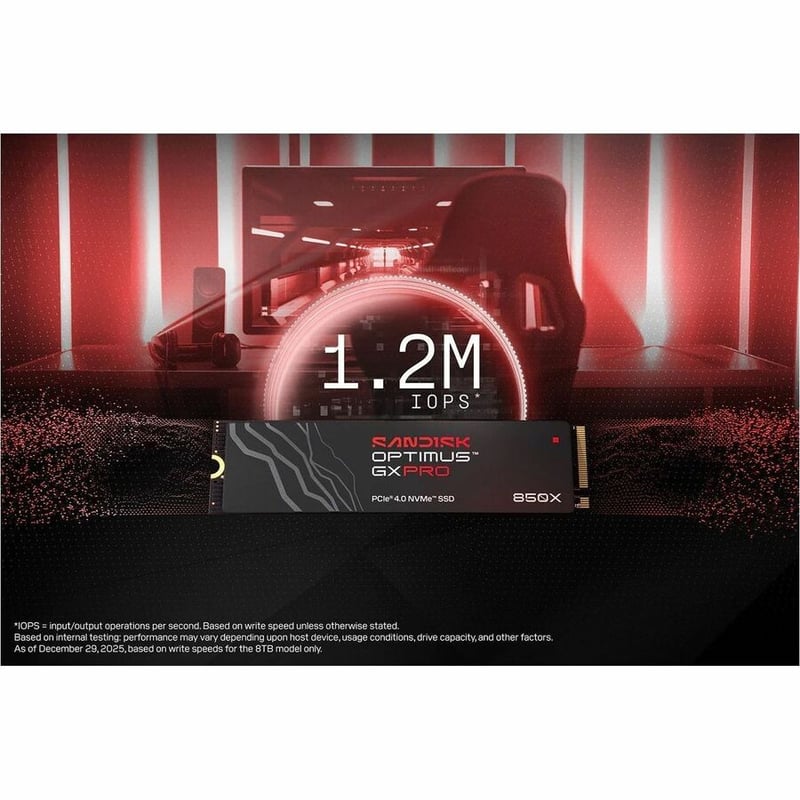SANDISK OPTIMUS GX PRO 850X PCIE 2000GB M2 - Thumbnail 4