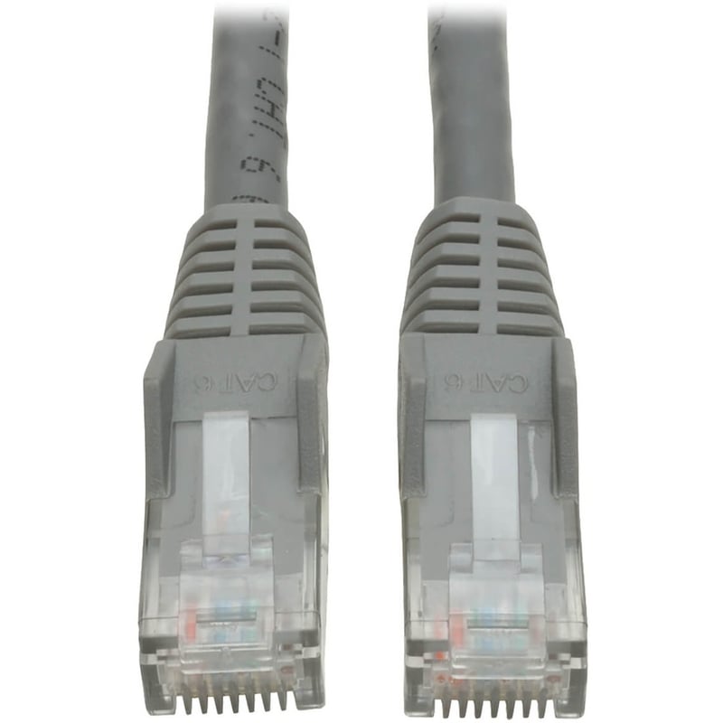 Eaton Tripp Lite Series Cat6 Gigabit Snagless Molded (UTP) Ethernet Cable (RJ45 M/M), PoE, Gray, 7 ft. (2.13 m) - Thumbnail 1