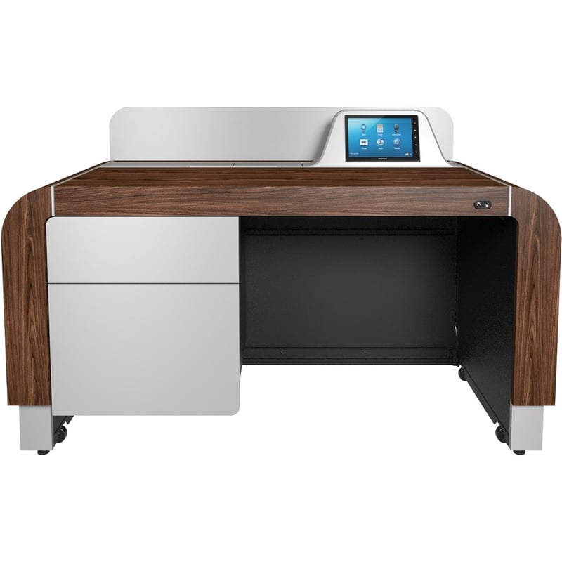 Middle Atlantic Pre-Configured L7 Series Lectern in Montana Walnut with Silver Accents - Thumbnail 4