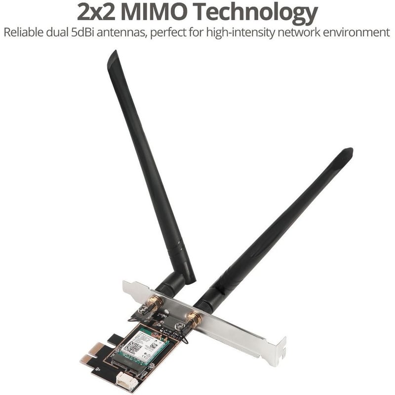 SIIG WiFi 6 Dual Band Ethernet PCIe Card - AX3000 - Thumbnail 4