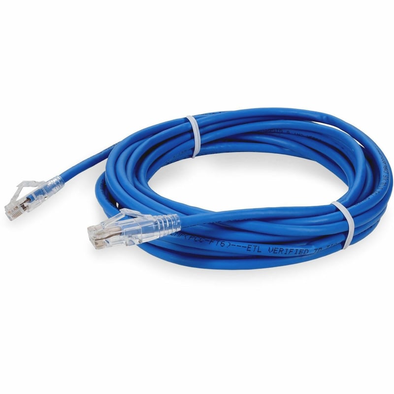 AddOn 40ft Blue CAT 6 Plenum-Rated Ethernet Cable Snagless Bubble Boot RJ-45 M/M - Thumbnail 1