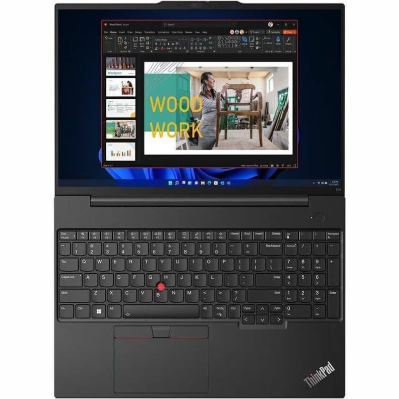 Lenovo ThinkPad E16 Gen 1 21JN0073US 16" Notebook - WUXGA - 1920 x 1200 - Intel Core i7 13th Gen i7-1355U Deca-core (10 Core) 1.70 GHz - 16 GB Total RAM - 8 GB On-board Memory - 512 GB SSD - Graphite Black - Thumbnail 3