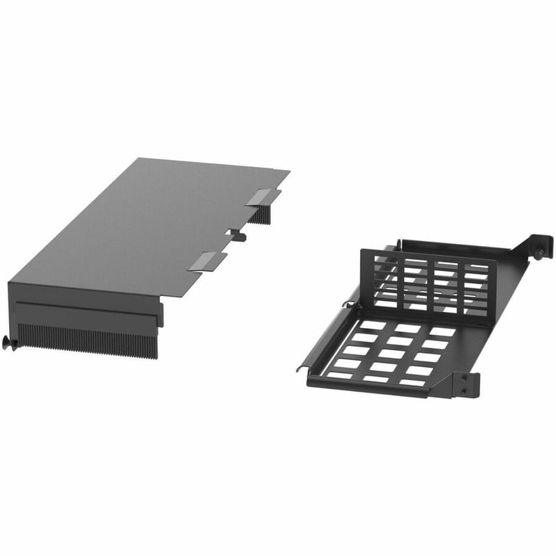 Panduit HD Flex Patch Panel Slack Plate w/Rear 2RU, Black - Thumbnail 2