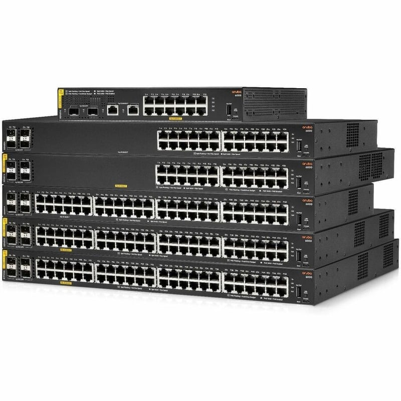 HPE Aruba Networking CX 6000 12G Class4 PoE 2G/2SFP 139W Switch - Thumbnail 4