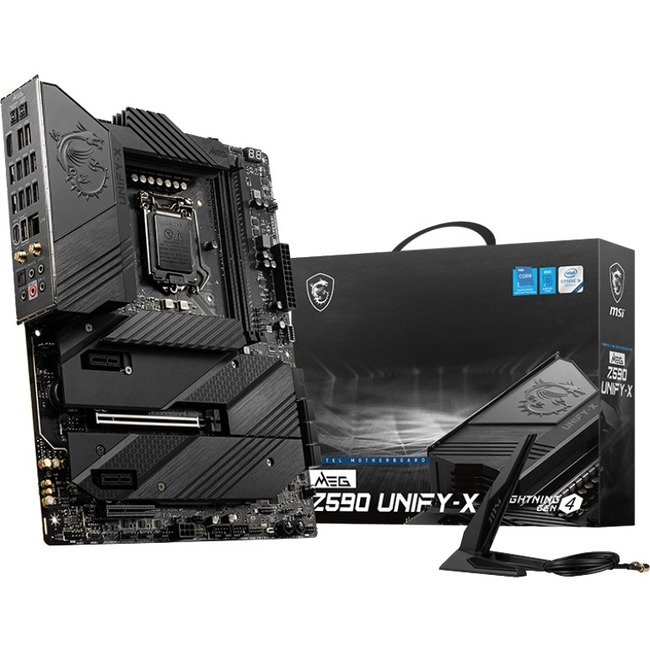 MSI MEG Z590 UNIFY-X Gaming Desktop Motherboard - Intel Z590 Chipset - Socket LGA-1200 - Intel Optane Memory Ready - ATX - Thumbnail 1