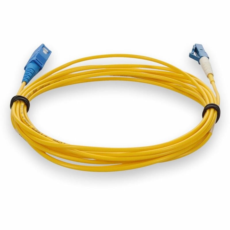 AddOn 2m SC to LC Yellow OS2 Simplex Microboot, Snagless OFNR (Riser-Rated) SMF Fiber Patch Cable - Thumbnail 4