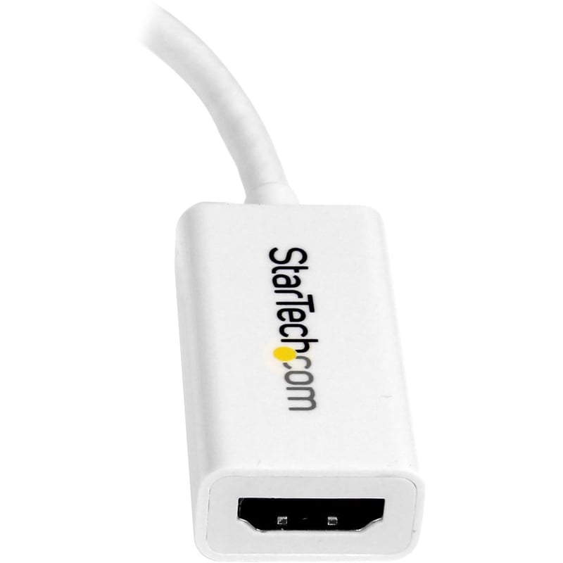 StarTech.com Mini DisplayPort to HDMI Adapter, Active Mini DP to HDMI Video Converter for Monitor/Display, 4K 30Hz, mDP to HDMI Adapter, White - Thumbnail 3